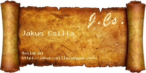 Jakus Csilla névjegykártya