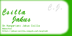 csilla jakus business card